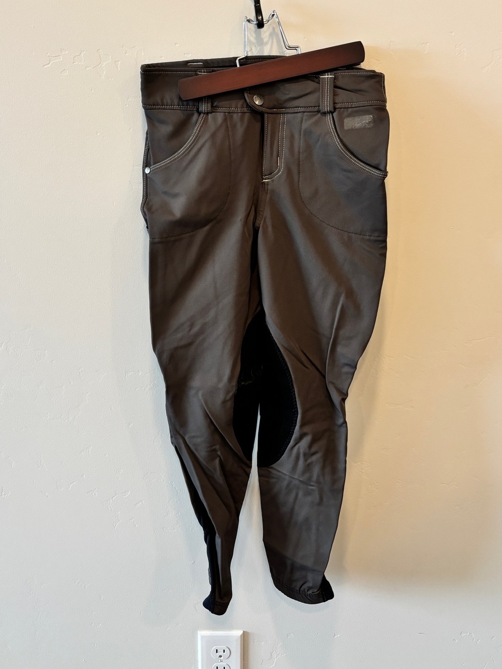 Kerrits Women’s Brown Half Seat Zip Up Riding Pants Size XSMALL  Equestrian